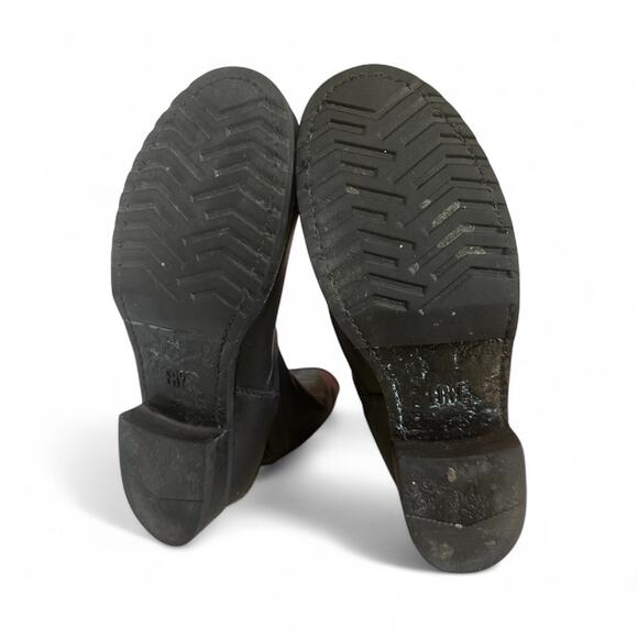 Frye Veronica Short Riding Boots Black Leather Moto Engineer Women's Size 8 B - Picture 6 of 9